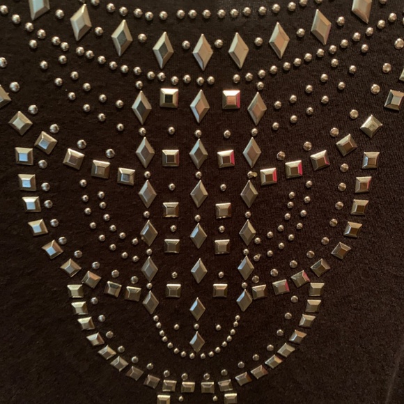 Peck&Peck rayon and spandex metal studded top/tunic. Worn 2x - Picture 4 of 5